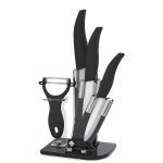 Набор керамических ножей Monarch mr-50009 black - Набор керамических ножей Monarch из 5 предметов в подарочной упаковке с черными ручками.