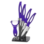 Набор керамических ножей Monarch mr-50012 blue - Набор керамических ножей Monarch из 6 предметов в подарочной упаковке с синими ручками.