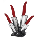 Набор керамических ножей Monarch mr-50017 red - Набор керамических ножей Monarch из 5 предметов в подарочной упаковке с красными ручками.