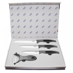 Набор керамических ножей Monarch mr-50022 black - Набор керамических ножей Monarch из 4 предметов в подарочной упаковке с черными ручками.